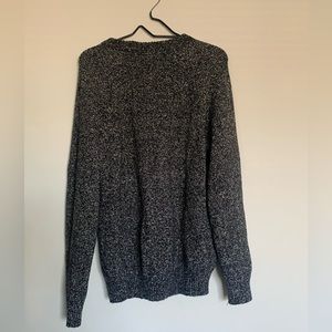 Oversized knitted crew neck sweater